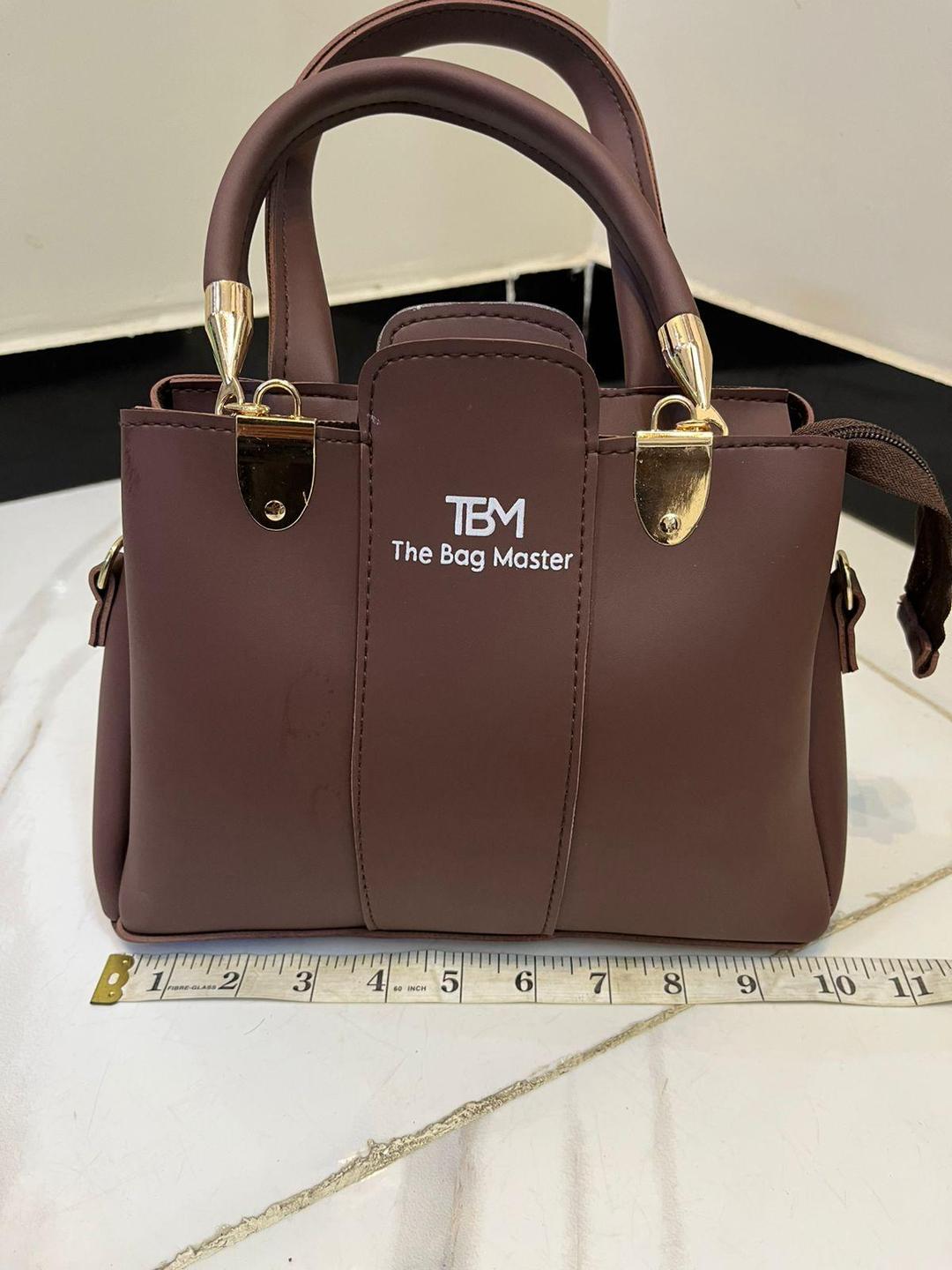 Pink 3-Piece Handbag Set with Gold Hardware