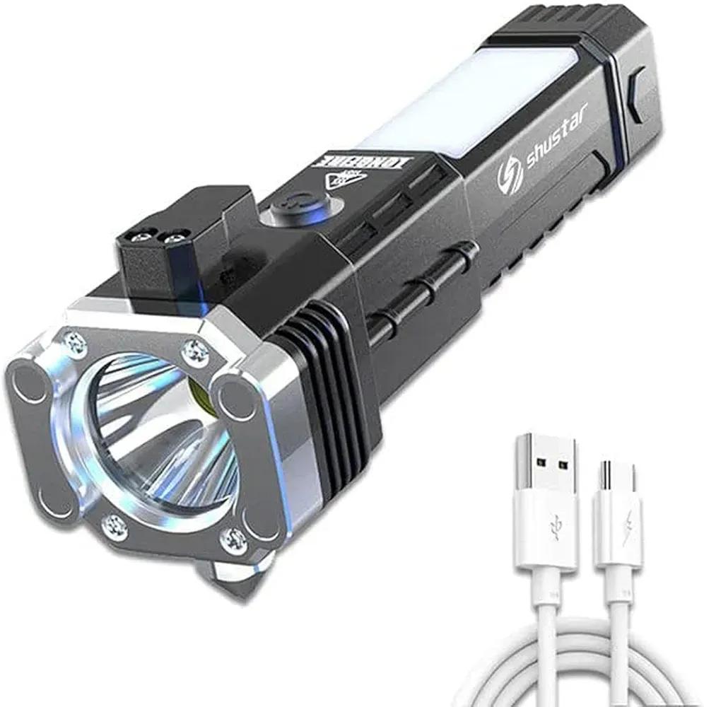 Rechargeable LED Torch 3W Black ABS