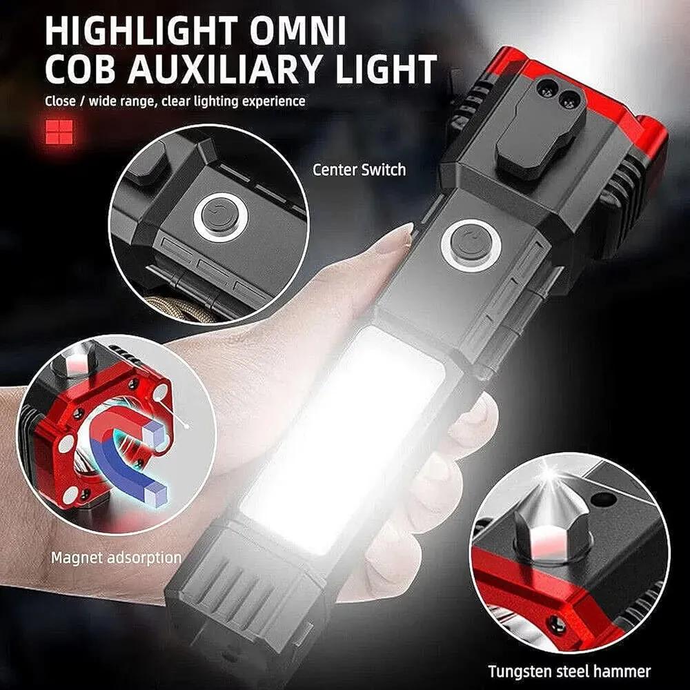 Rechargeable LED Torch 3W Black ABS