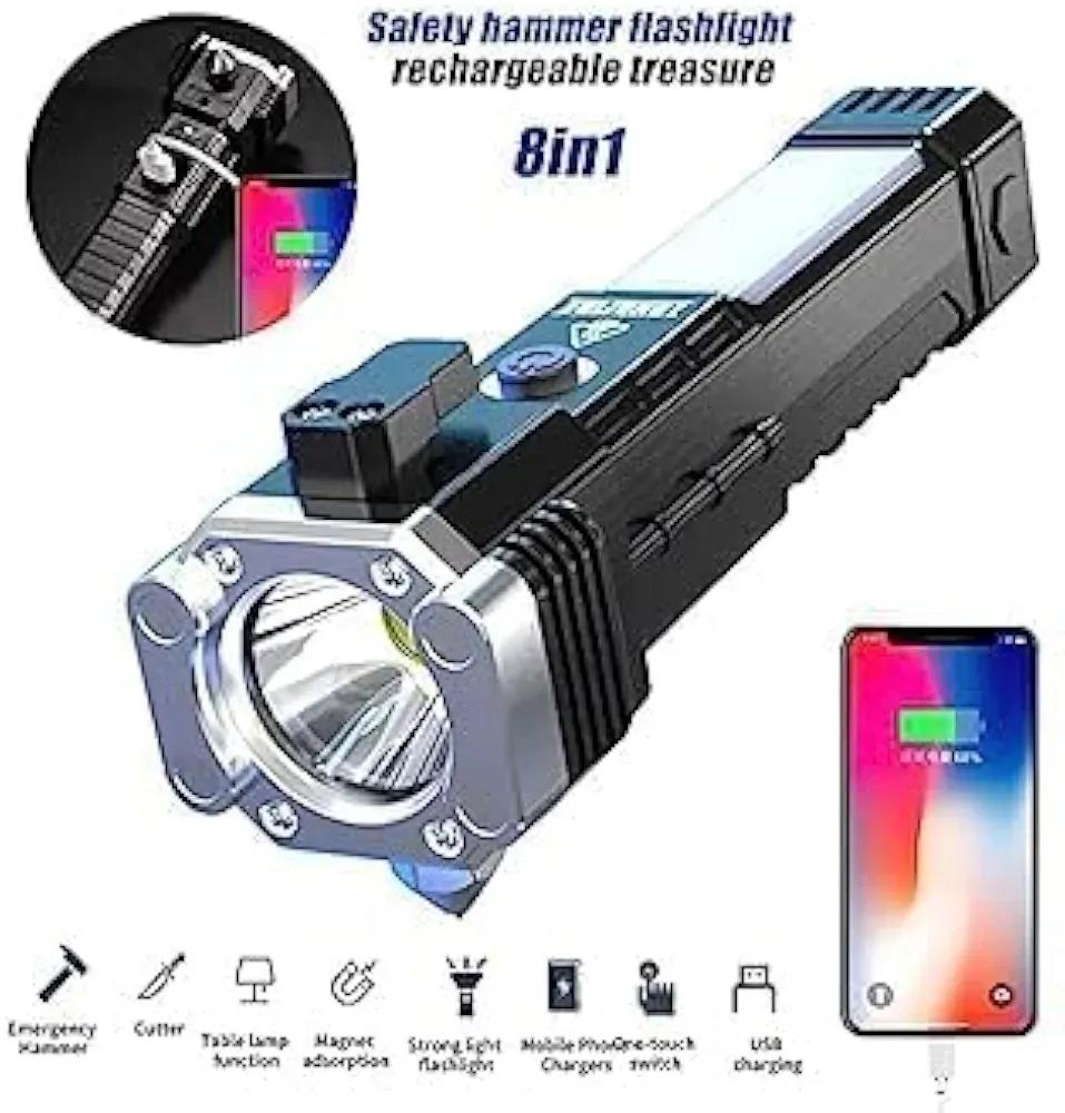 Rechargeable LED Torch 3W Black ABS